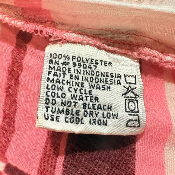 Jaipur XL Pink Pleated Top Abstract Print Y2K Fest Psychedelic Whimsy Rave Bratz - Picture 6 of 8